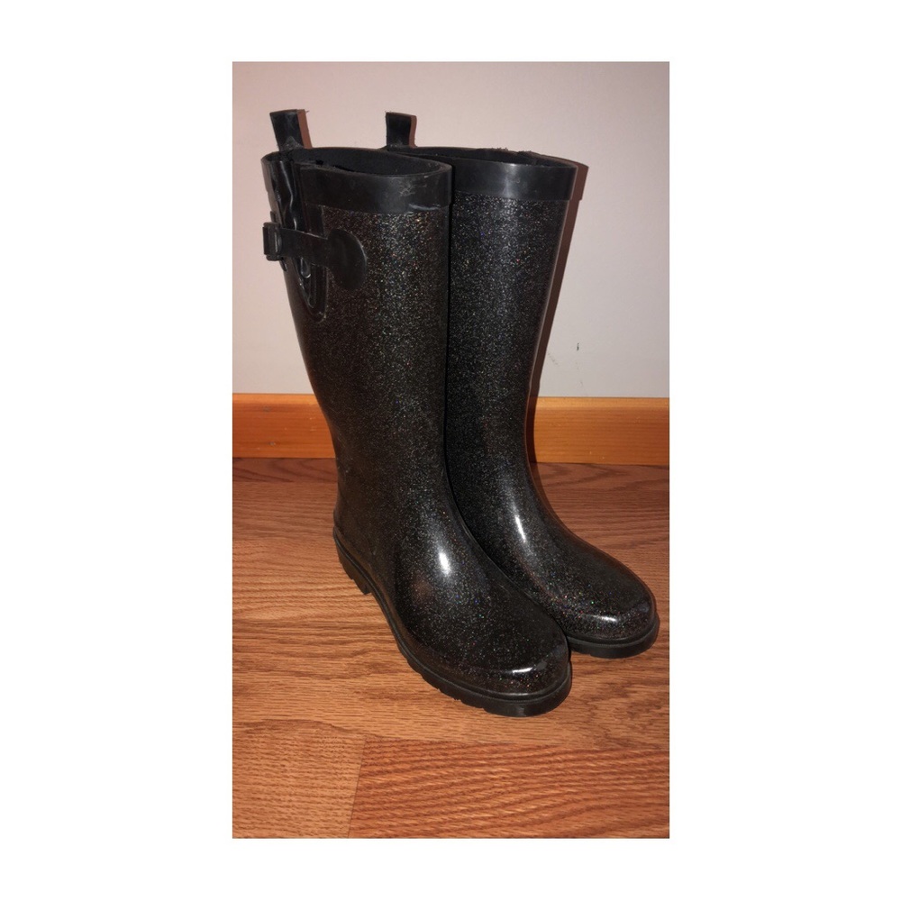 Glitter rain boots